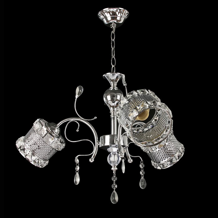 Люстра 6637/3 "Будур" E27 3х60Вт серебро 50х50х40 см