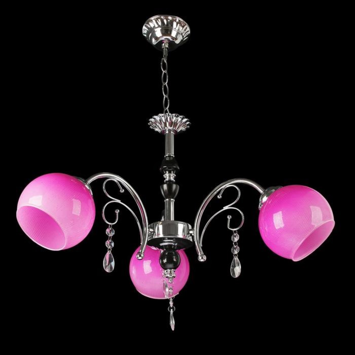 Люстра 6642/3 "Фуксия" E27 3х60Вт золото 55х55х32 см