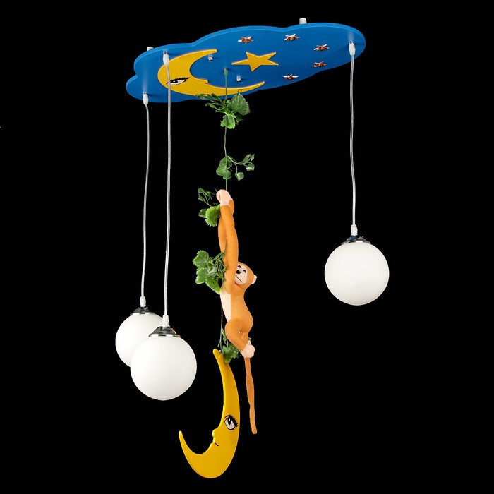 Люстра 3019 "Месяц" E27 3х60Вт 24 светодиода 35х65х94 см