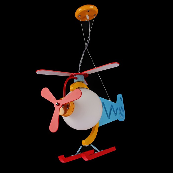 Люстра 6021 "Вертолетик" E27 1х100Вт пропеллер крутится 67х33х75 см