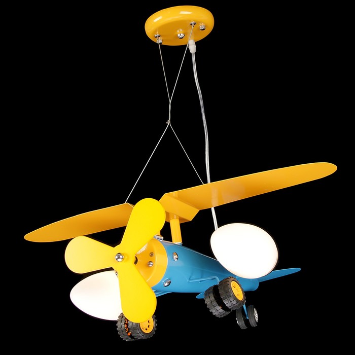 Люстра 6084 "Самолет" E27 2х60Вт пропеллер вращается 47х54х67 см