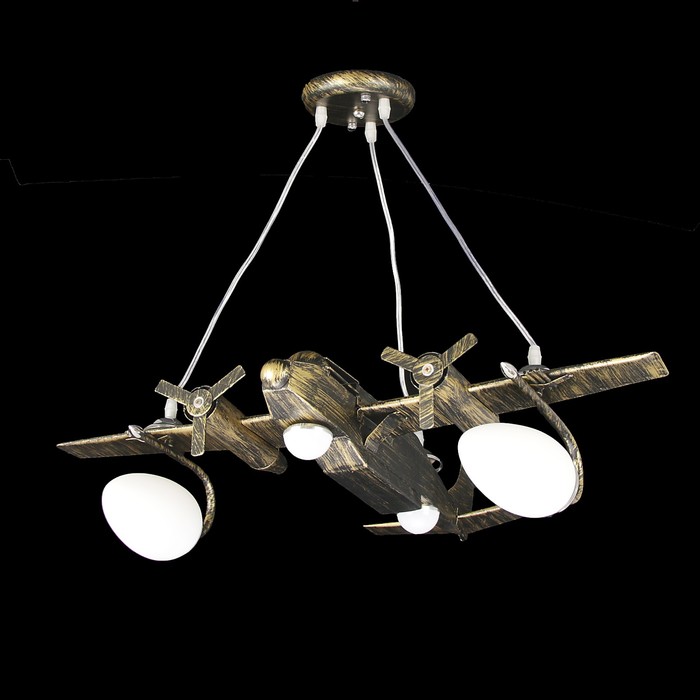Люстра 6094 "Бомбардировщик" E27 2х60Вт 2LEDх5Вт 60х72х70 см