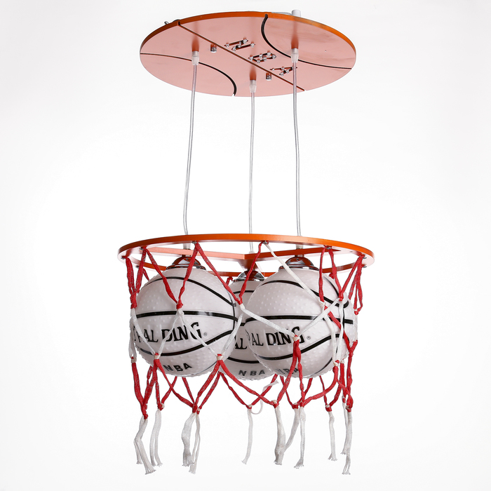 Люстра 6098 "Баскетбол" E27 3х60Вт 16 светодиодов 40х40х100 см