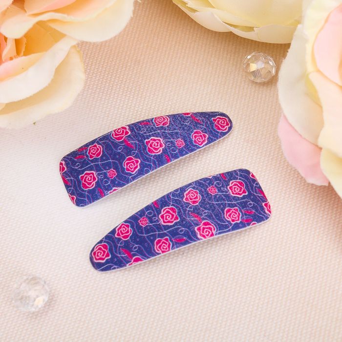 Невидимка для волос "Алания" набор 12 шт 5,3 см розы