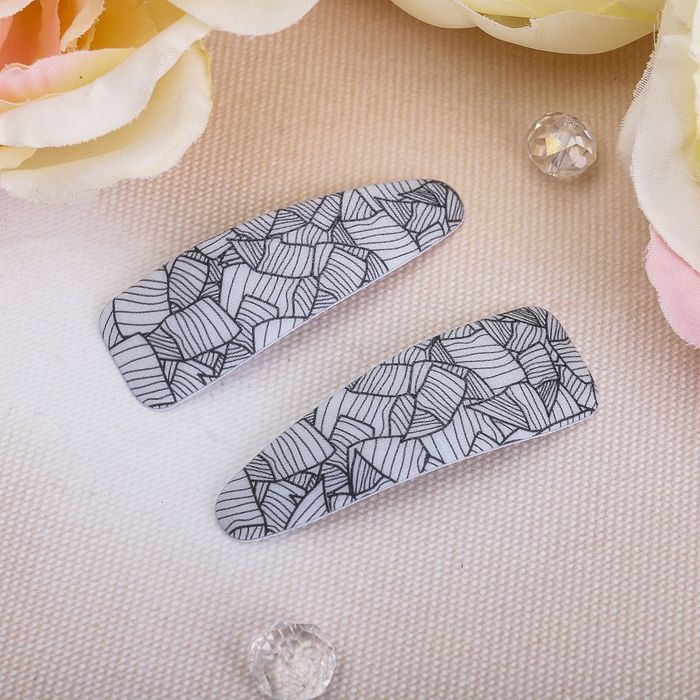 Невидимка для волос "Алания" набор 12 шт 5,3 см абстракция