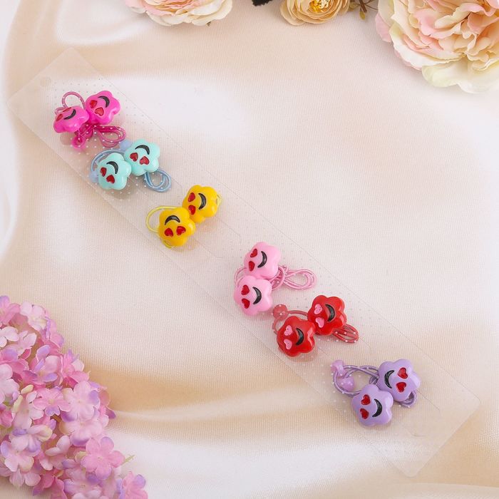 Резинка для волос "Улыбайся" цветочек, микс (цена за пару)