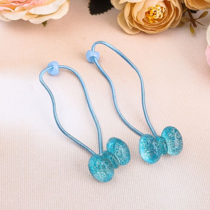 Резинка для волос "Суперблеск" бант, микс (цена за пару)