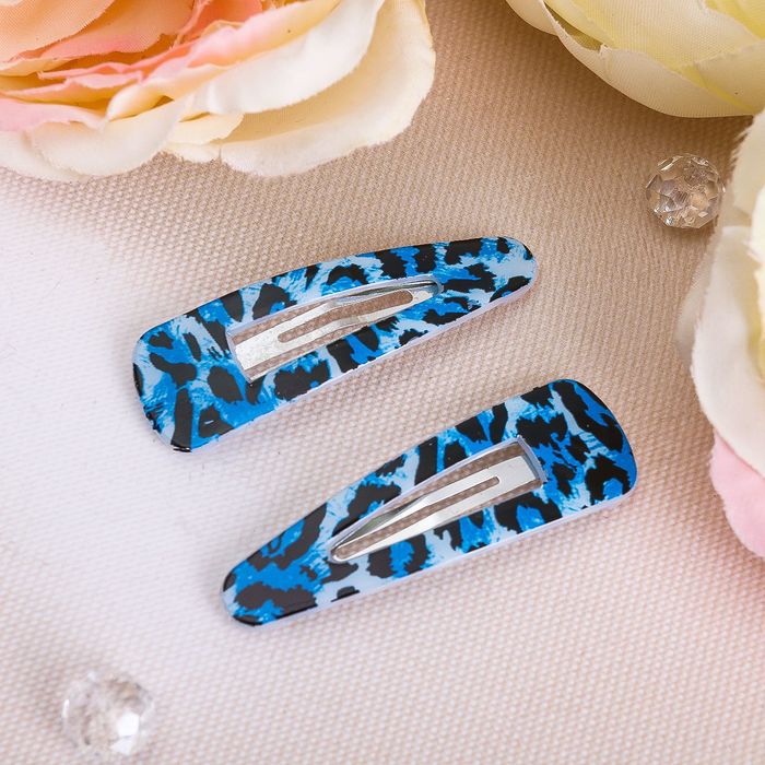 Невидимка для волос "Холли" (набор 10 шт) 5 см, леопард