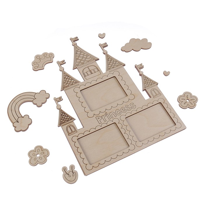 Фоторамка для 3-х фото "Замок" (набор 10 деталей) 21,5х30 см