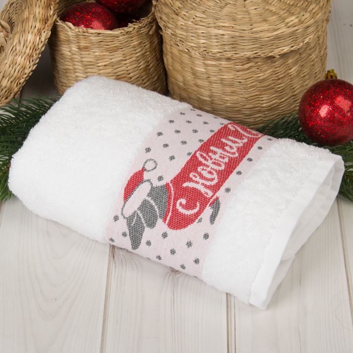 Полотенце махровое Collorista "Волшебный Новый год" 50х90 см 100% хлопок, 370гр/м2