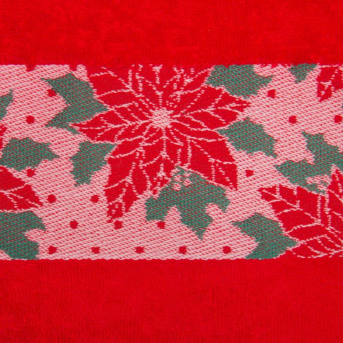 Полотенце махровое Collorista "Счастливого нового года" 50х90 см 100% хлопок, 370гр/м2