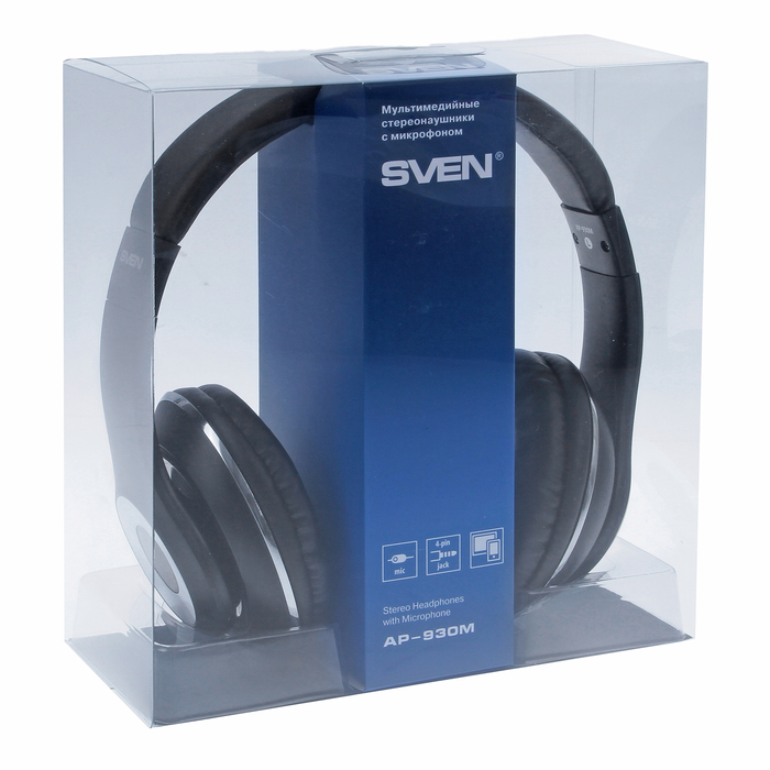 Гарнитура SVEN AP-930M черный-серебро