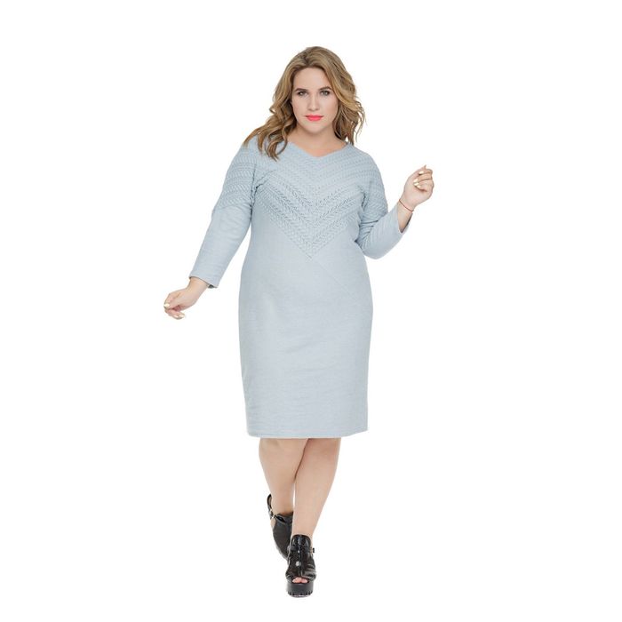 Платье женское "Бруклин", размер 58, цвет голубой 1011Г