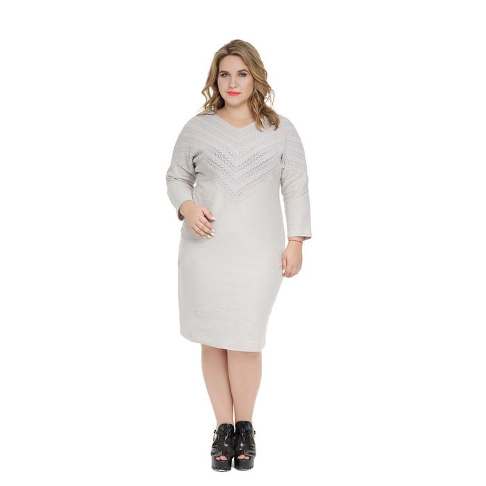 Платье женское "Бруклин", размер 56, цвет серый 1011С