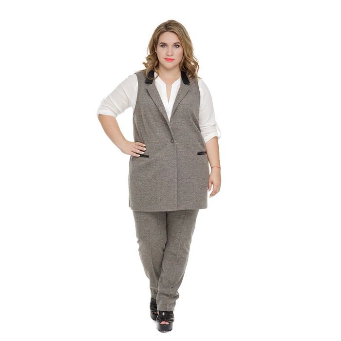 Брюки женские "Лиам", размер 56, цвет серый 1012С