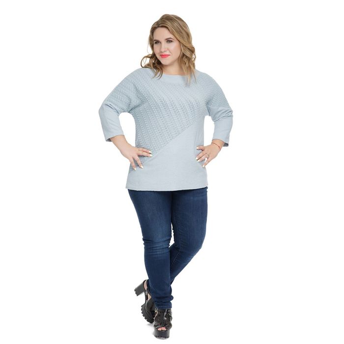 Джемпер женский "Вайлет", размер 52, цвет голубой 1014Г