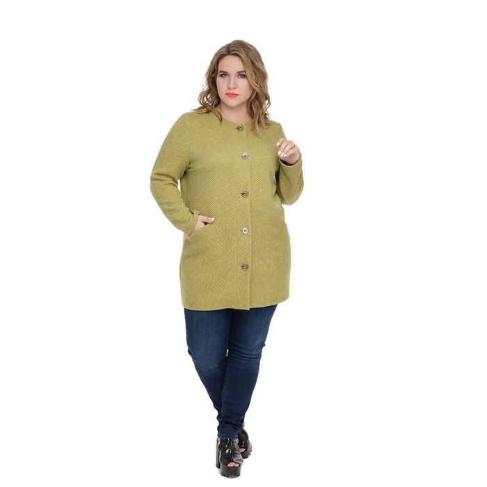 Жакет женский "Лацио", размер 50, цвет зелёный 1022з