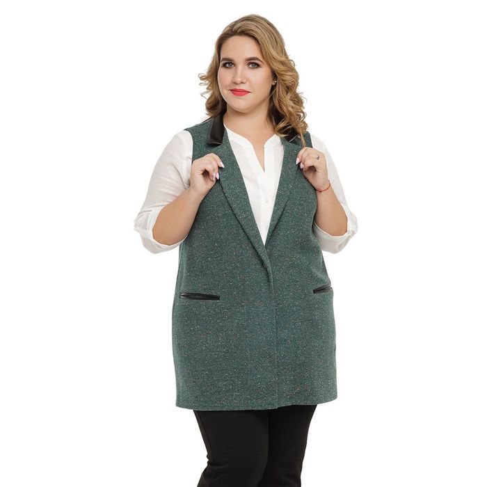 Жилет женский "Алекса", размер 50, цвет зелёный 1026з
