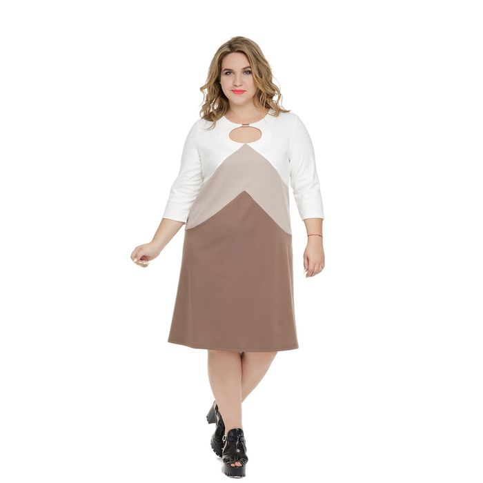 Платье женское "Филадельфия", размер 52, цвет коричневый 800к