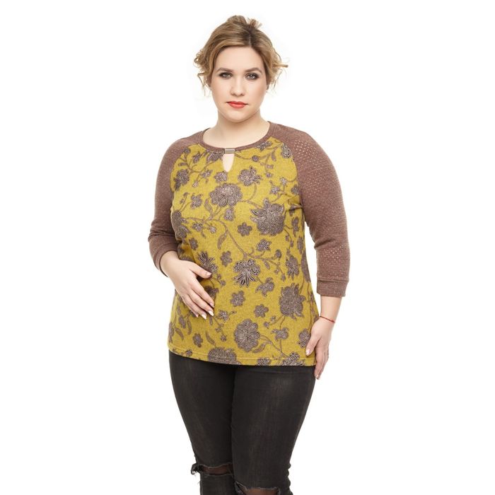 Блуза женская "Карамель", размер 54, цвет коричневый 888К