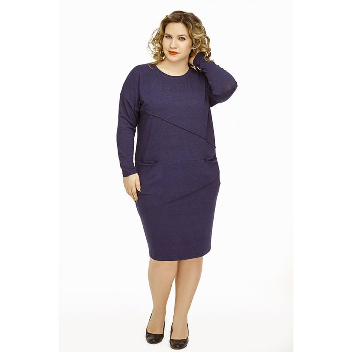 Платье женское "Комета", размер 50, цвет синий 915С