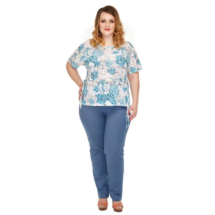 Блуза женская "Камилла", размер 58, цвет голубой  946Г