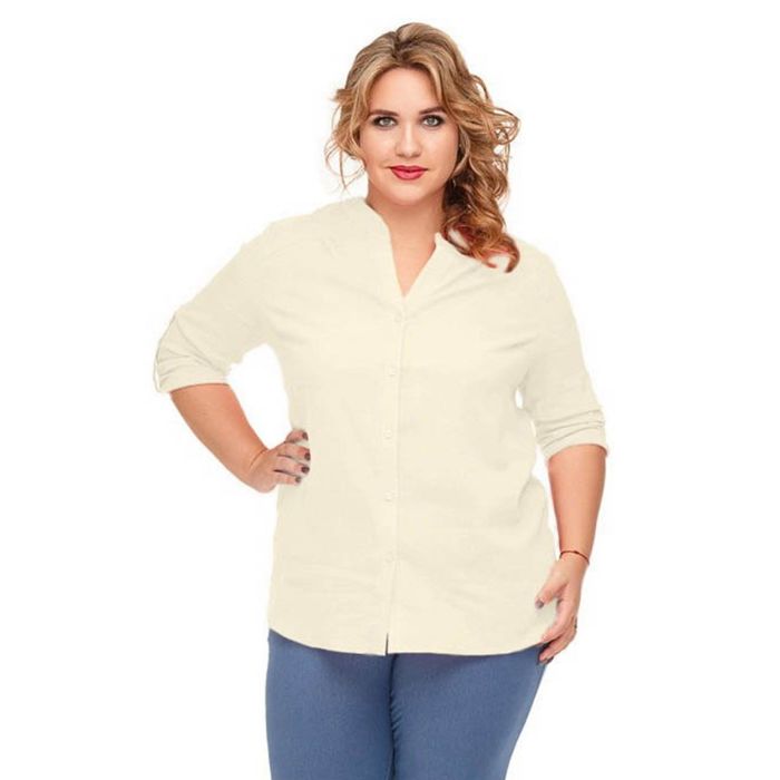 Блуза женская "Бренда", размер 54, цвет бежевый 971Б