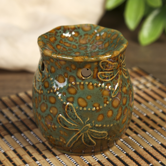 Аромалампа керамика "Полёт стрекозы" МИКС 8х7х7 см