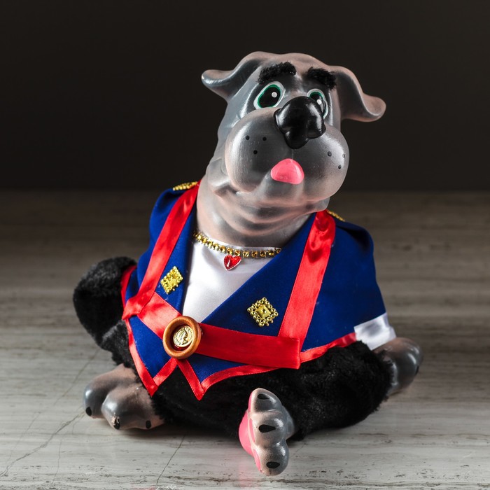 Копилка "Собака Толстопуз" микс