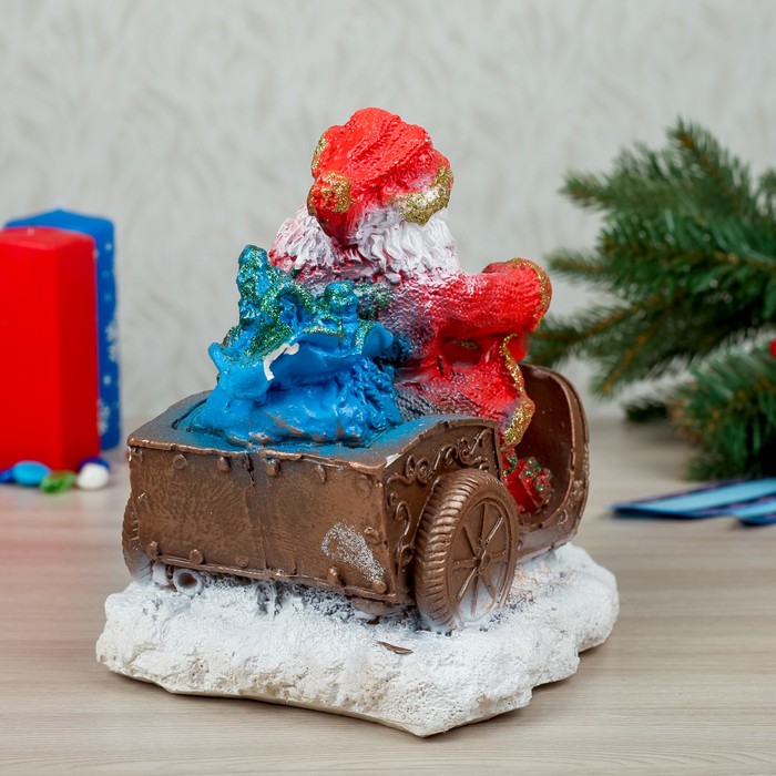 Статуэтка "Дед Мороз на мотоцикле", микс