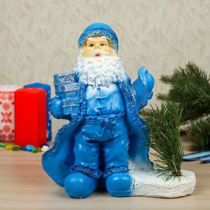 Статуэтка "Дед Мороз с ёлкой", микс