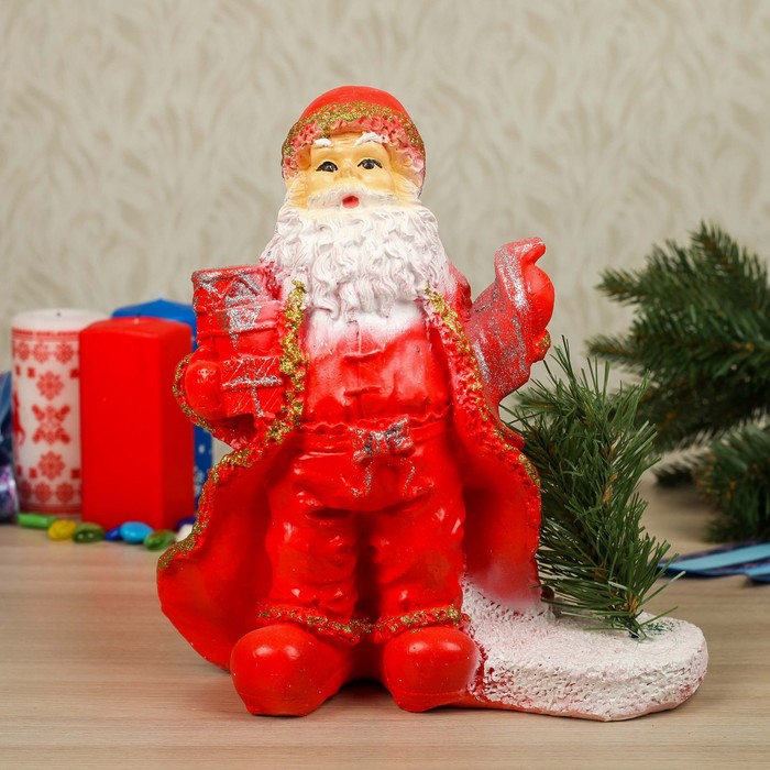 Статуэтка "Дед Мороз с ёлкой", микс