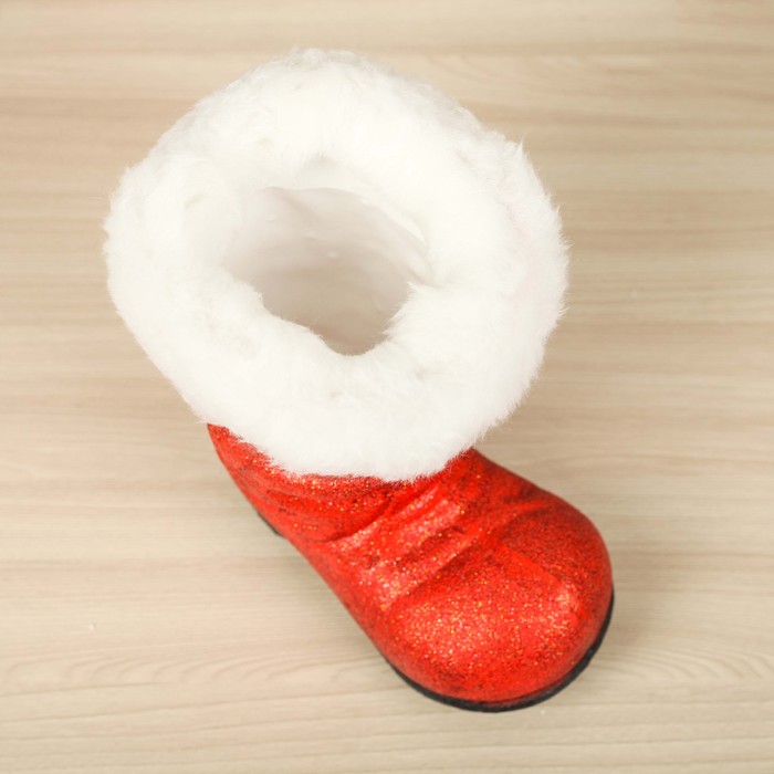 Фигурное кашпо "Новогодний сапог"