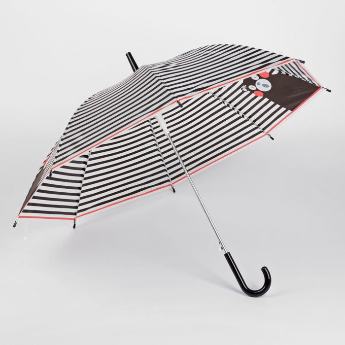 Зонт детский "Медведь", полуавтоматический, r=45см, цвет чёрный