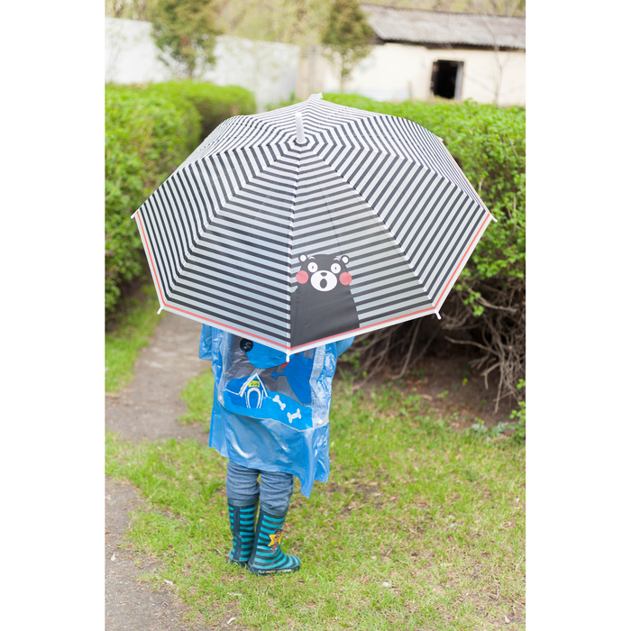 Зонт детский "Медведь", полуавтоматический, r=45см, цвет белый