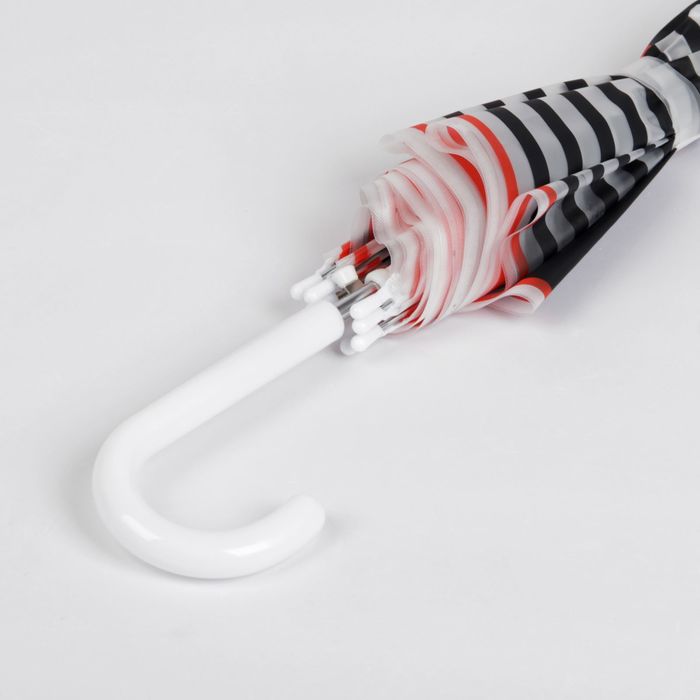 Зонт детский "Медведь", полуавтоматический, r=45см, цвет белый