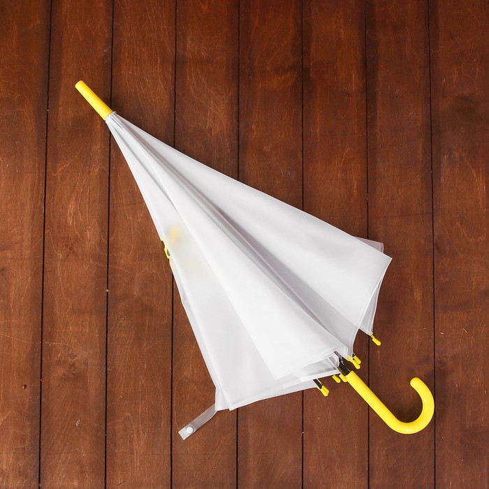 Зонт детский полуавтоматический "Грустный жираф ", r=44,5см, цвет прозрачный//жёлтый