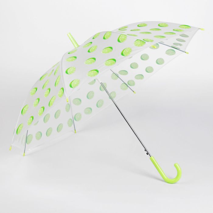 Зонт детский полуавтоматический "Лаймы" r=44,5см, цвет салатовый