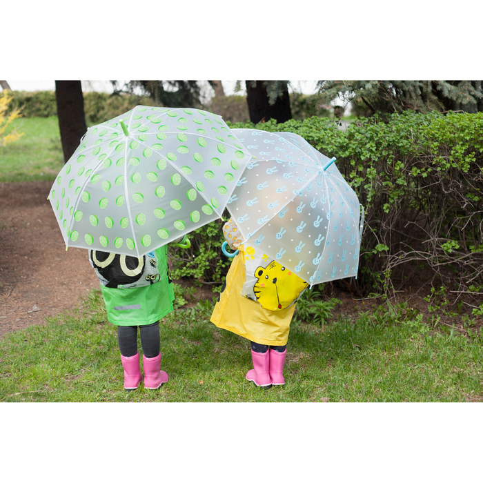 Зонт детский полуавтоматический "Лаймы" r=44,5см, цвет салатовый