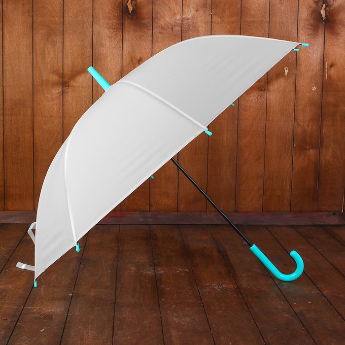 Зонт детский "Грустный слоник", полуавтоматический, r=44см, цвет зелёный/прозрачный