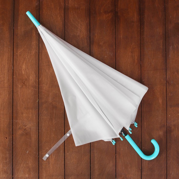 Зонт детский "Грустный слоник", полуавтоматический, r=44см, цвет зелёный/прозрачный