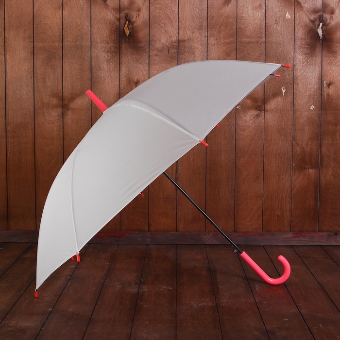 Зонт детский "Улыбающийся заяц", полуавтоматический, r=44см, цвет розовый