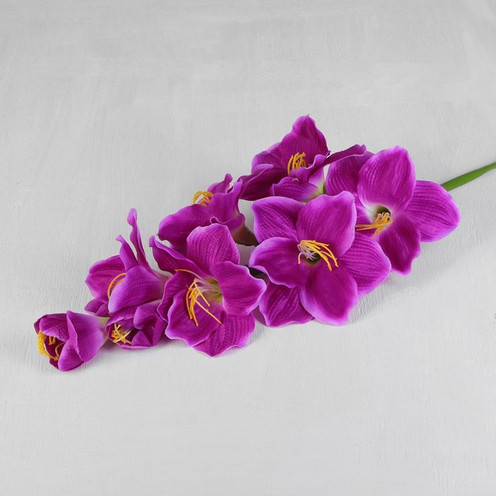 Цветы искусственные "Гладиолус Арабиан" 12*96 см, фиолетовый