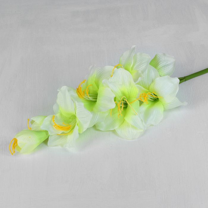 Цветы искусственные "Гладиолус Арабиан" 12*96 см, белый