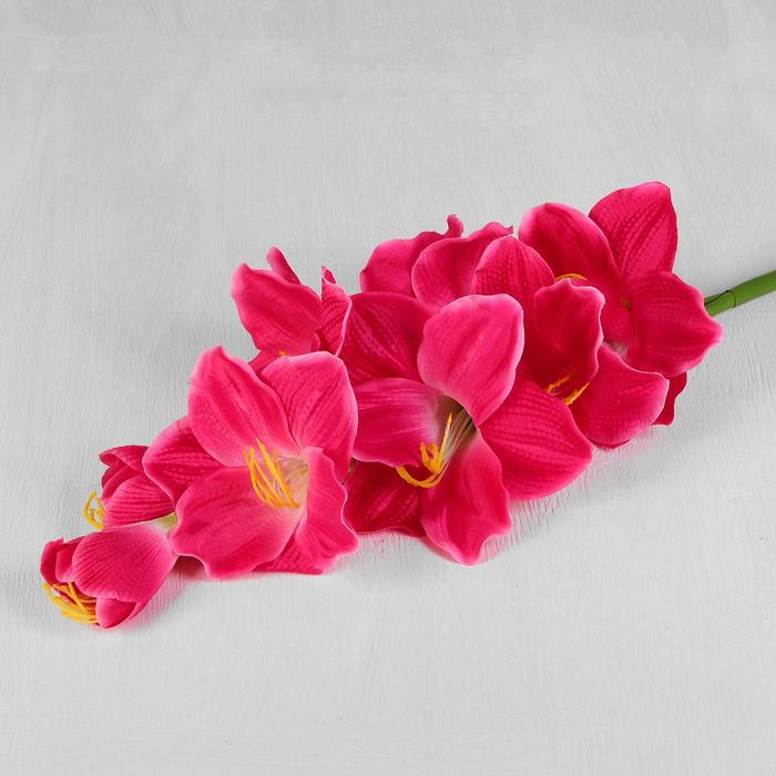 Цветы искусственные "Гладиолус Арабиан" 12*96 см, малиновый