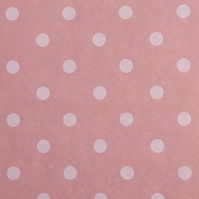 Бумага упаковочная крафт "Горох на розовом", 0,6 х 10 м от Сима-ленд