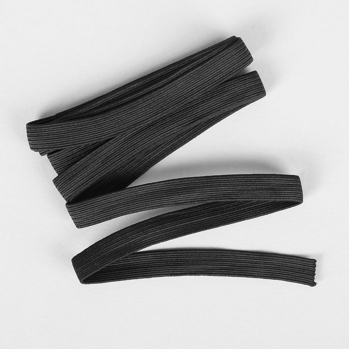 Резинка бельевая, 12мм, 2м, цвет чёрный