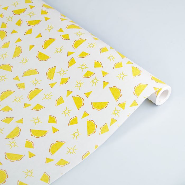 Бумага упаковочная крафт "Ананасы", 0.6 х 10 м