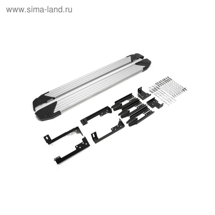 

Пороги на автомобиль "Silver" Rival для Lada Largus универсал 2012-2021,Largus Cross универсал 2014-2021, 193 см, 2 шт., алюминий, F193AL.6001.2