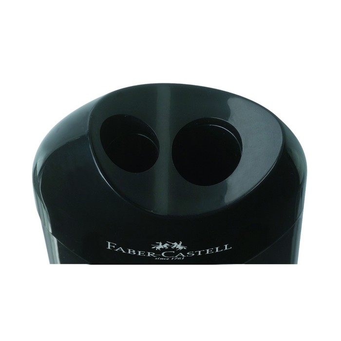 Точилка Faber-Castell с контейнером 2 отверстия, черный 183500